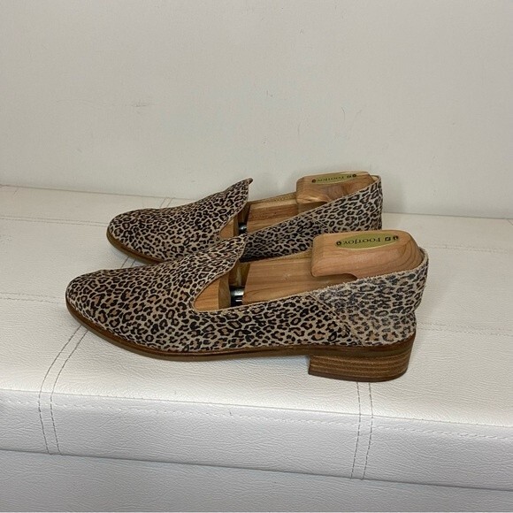 Lucky Brand Cahill Leopard Print Loafer Eyelash Sophia Leather Loafers Size 10 - Picture 8 of 12